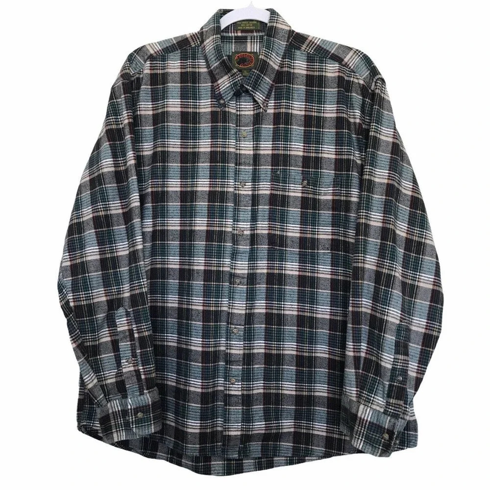 Boston Traders Button Down Plaid Shirt‎ Western Country Cowboy Rodeo Size XL